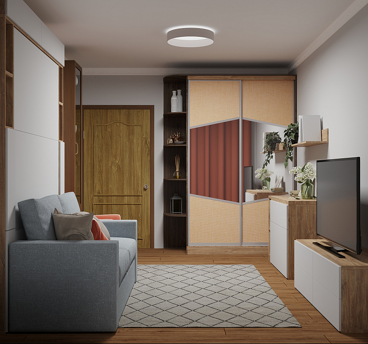 Меблировка квартир Мебель-трансформер в комнату 14м²