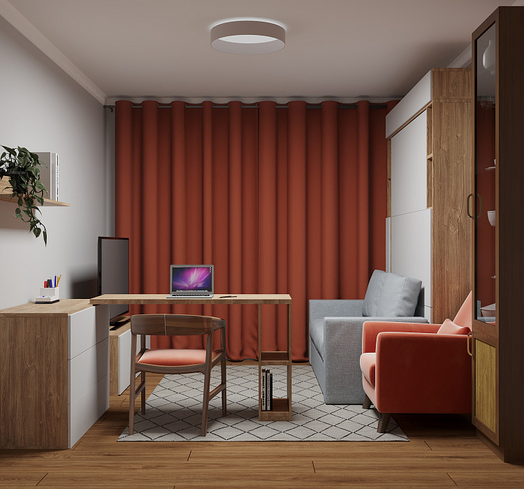 Меблировка квартир Мебель-трансформер в комнату 14м²
