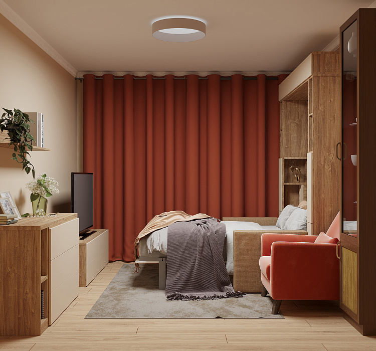 Меблировка квартир Мебель-трансформер в комнату 14м²